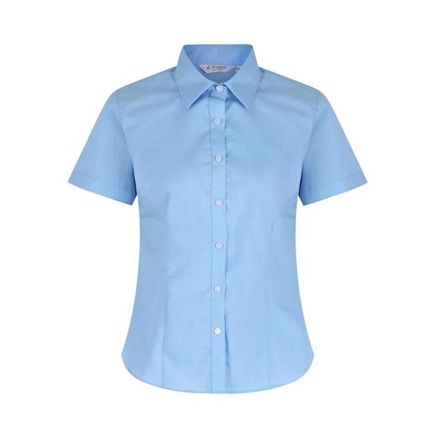 Blue Short Sleeved Blouse
